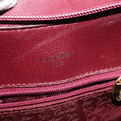 Pre-owned Cartier Happy Birthday Backpack Leather Burgundy Leather Backpack Bag ()