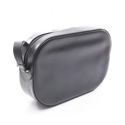 Pre-owned Cartier Sapphire Line Navy Leather Shoulder Bag () In Blue