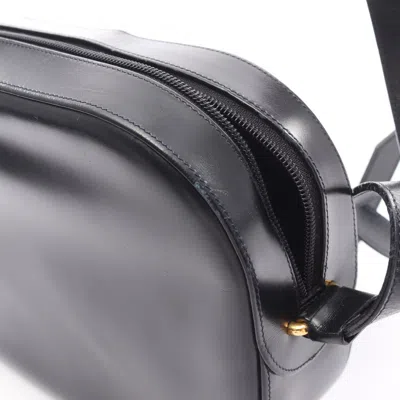 Pre-owned Cartier Sapphire Line Navy Leather Shoulder Bag () In Blue