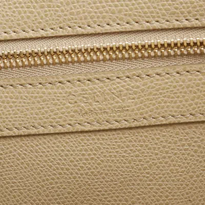 Pre-owned Celine Cabas Beige Blue Leather Tote Bag ()