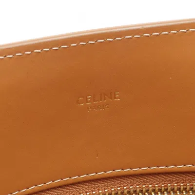 Pre-owned Celine Cabas Brown White Canvas Leather Tote Bag () In Multi