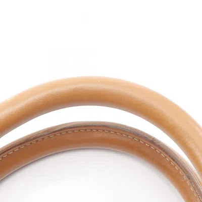 Pre-owned Celine Cabas Brown White Canvas Leather Tote Bag () In Multi