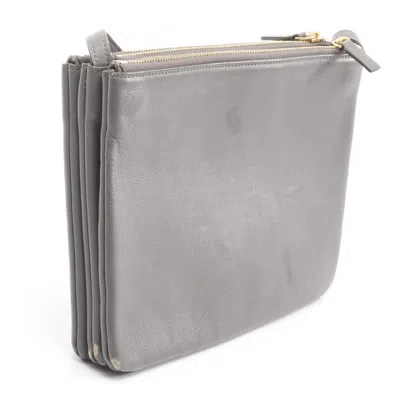Pre-owned Celine Gray Leather Shoulder Bag ()