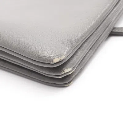 Pre-owned Celine Gray Leather Shoulder Bag ()