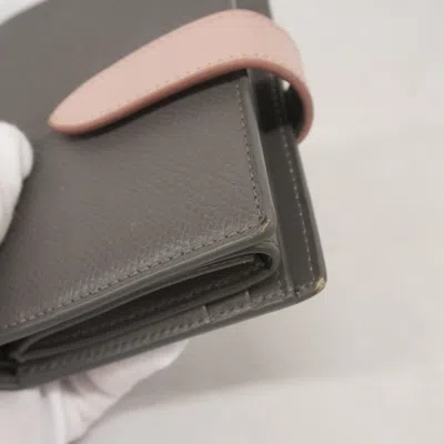Pre-owned Celine Gray Leather Wallet (bi-fold) ()