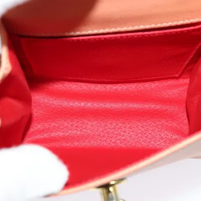 Pre-owned Celine Vintage Convertible Turnlock Top Handle Bag Leather Orange Leather Handbag ()