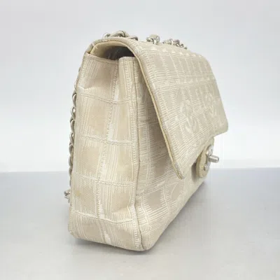 Pre-owned Chanel Beige Nylon Shoulder Bag () In Sand