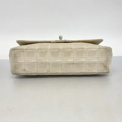 Pre-owned Chanel Beige Nylon Shoulder Bag () In Sand