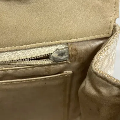 Pre-owned Chanel Beige Nylon Shoulder Bag () In Sand