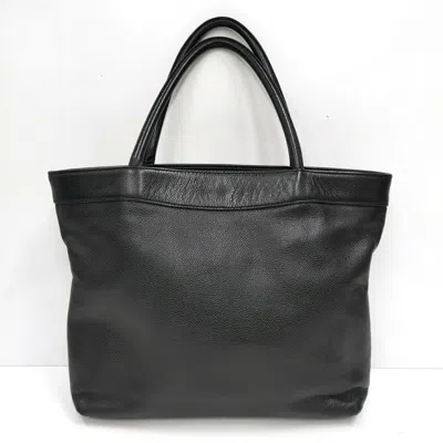Pre-owned Chanel Black Grained Calfskin Tote Bag ()