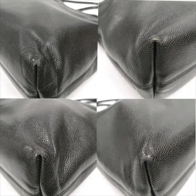 Pre-owned Chanel Black Grained Calfskin Tote Bag ()