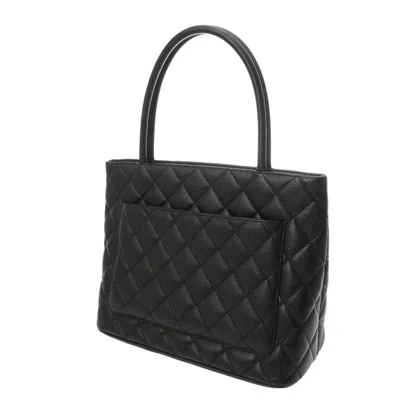 Pre-owned Chanel Black Grained Calfskin Tote Bag ()