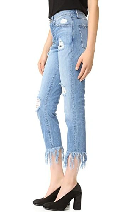 Shop 3x1 Wm3 Straight Crop Fringe Jeans In Mazzy