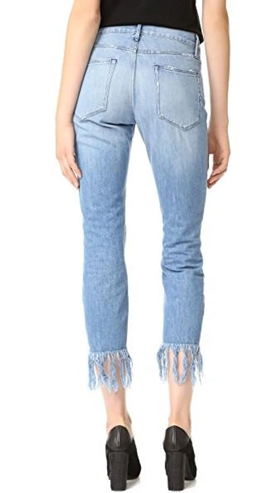 Shop 3x1 Wm3 Straight Crop Fringe Jeans In Mazzy