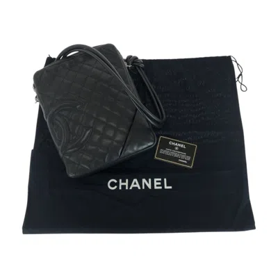 Pre-owned Chanel Black Leather Pochette Shoulder Bag ()