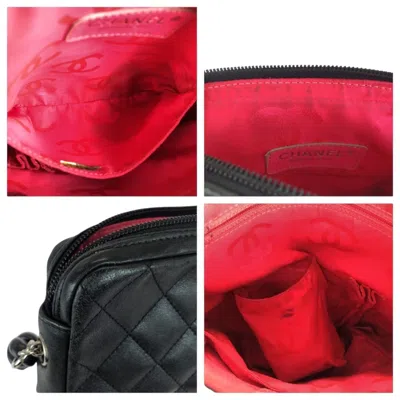 Pre-owned Chanel Black Leather Pochette Shoulder Bag ()