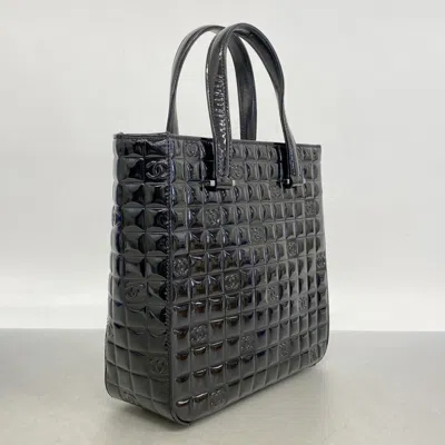 Pre-owned Chanel Black Patent Leather Tote Bag ()