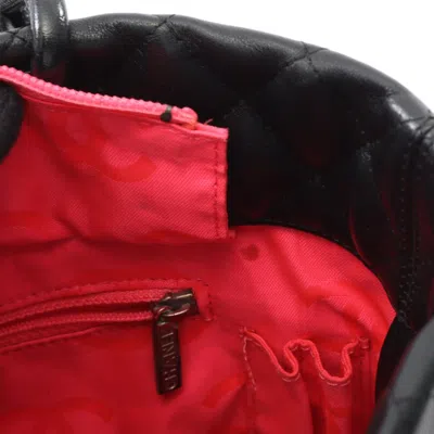 Pre-owned Chanel Black White Leather Tote Bag () In Multi