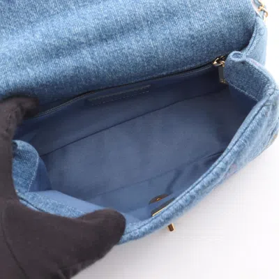 Pre-owned Chanel Blue Multi-color Denim Shoulder Bag ()