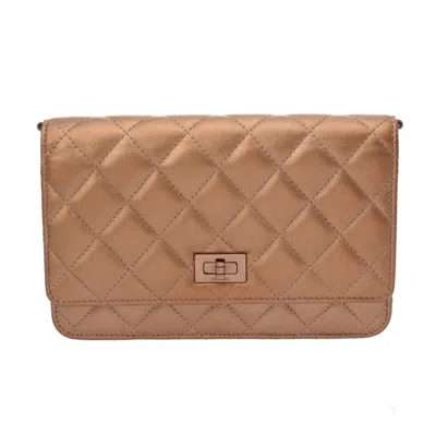 Pre-owned Chanel Bronze Pink Leather Shoulder Bag ()