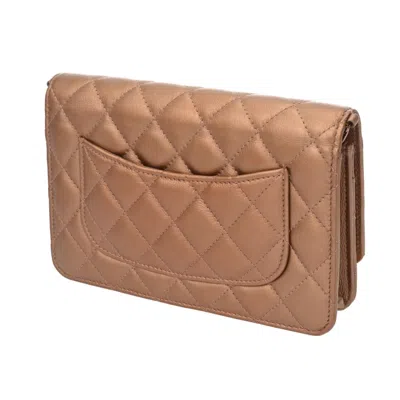 Pre-owned Chanel Bronze Pink Leather Shoulder Bag ()