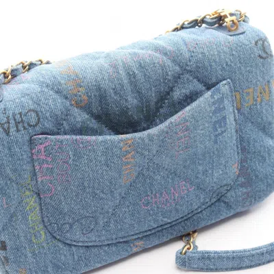 Pre-owned Chanel Blue Multi-color Denim Shoulder Bag ()