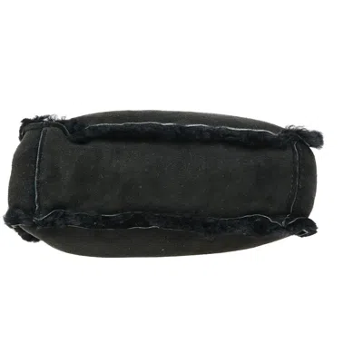 Pre-owned Chanel Fantasy Fur Tote Faux Fur With Leather Black Suede,fur Handbag ()