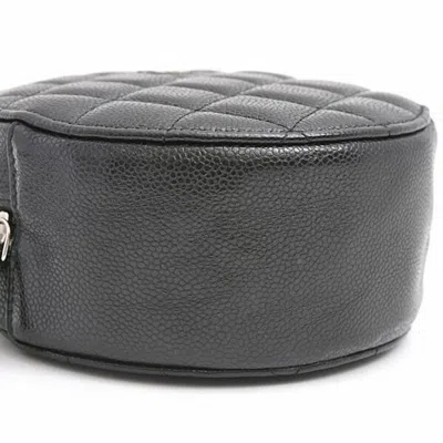 Pre-owned Chanel Matelasse Black Grained Calfskin Pochette Shoulder Bag ()