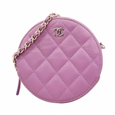 Pre-owned Chanel Purple Leather Shoulder Bag ()