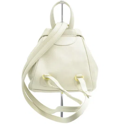 Pre-owned Dior Christian  White Leather Backpack ()