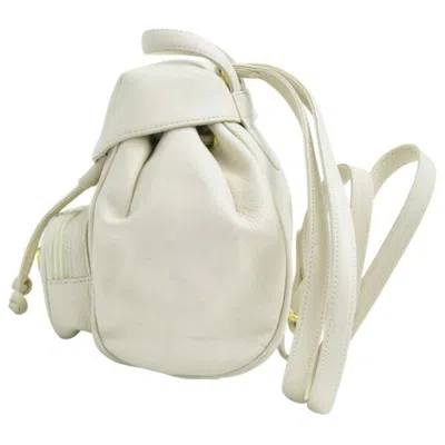 Pre-owned Dior Christian  White Leather Backpack ()