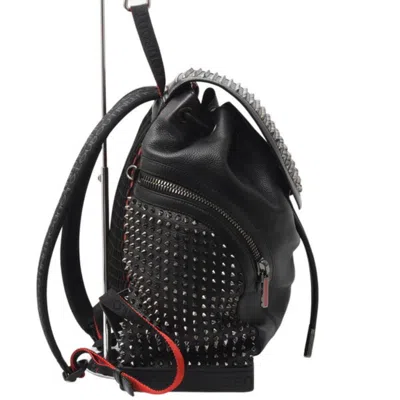 Pre-owned Christian Louboutin Black Leather Backpack ()