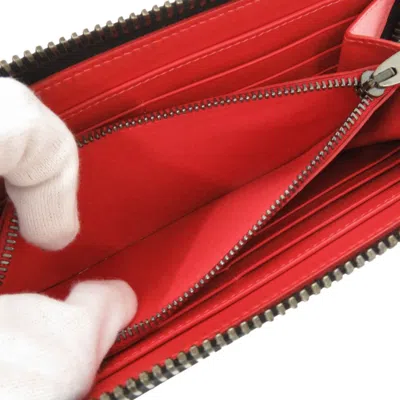 Pre-owned Christian Louboutin Gray Leather Long Wallet (bi-fold) ()