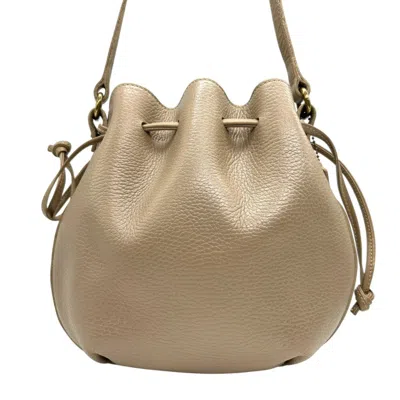 Pre-owned Coach Beige Grayish Leather Shoulder Bag ()