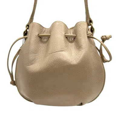 Pre-owned Coach Beige Grayish Leather Shoulder Bag ()
