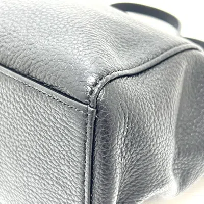 Pre-owned Coach Black Leather Handbag Shoulder Bag Tote Bag ()