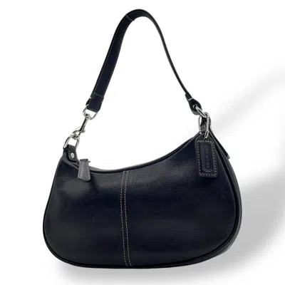 Pre-owned Coach Black Leather Handbag Shoulder Bag ()
