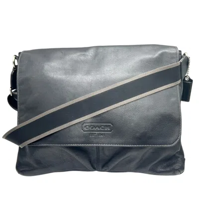 Pre-owned Coach Black Leather Messenger Bag Shoulder Bag ()