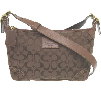 Pre-owned Coach Brown Canvas Shoulder Bag ()