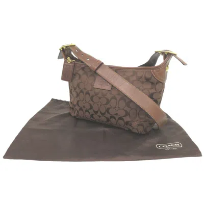 Pre-owned Coach Brown Canvas Shoulder Bag ()