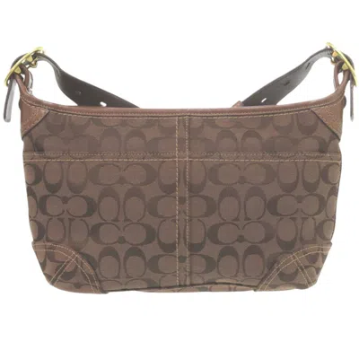 Pre-owned Coach Brown Canvas Shoulder Bag ()