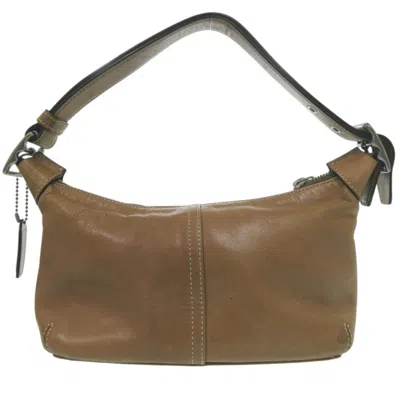Pre-owned Coach Brown Leather Shoulder Bag ()