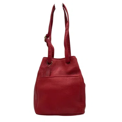 Pre-owned Coach Red Color Leather Shoulder Bag ()