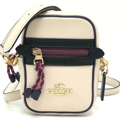 Pre-owned Coach White Leather Pochette Shoulder Bag ()