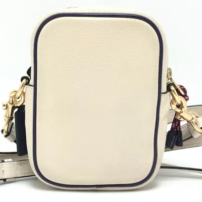 Pre-owned Coach White Leather Pochette Shoulder Bag ()