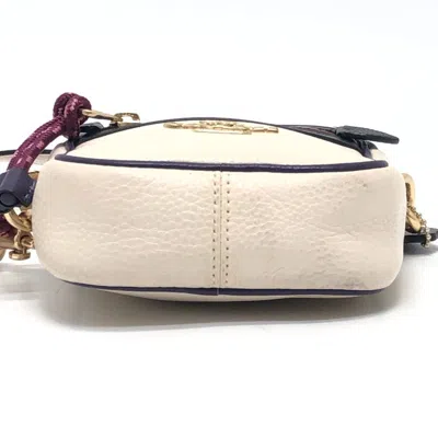 Pre-owned Coach White Leather Pochette Shoulder Bag ()