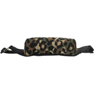 Pre-owned Dolce & Gabbana Black Camouflage Khaki Canvas Nylon Fanny Pack Sling Bag ()