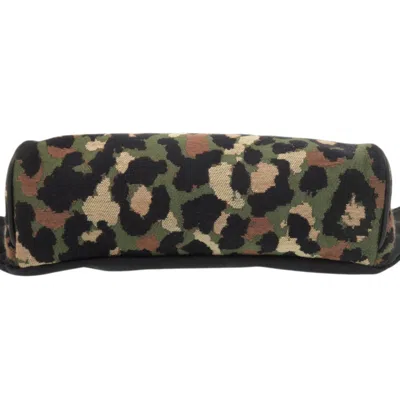 Pre-owned Dolce & Gabbana Black Camouflage Khaki Canvas Nylon Fanny Pack Sling Bag ()