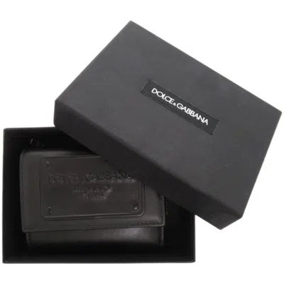 Pre-owned Dolce & Gabbana Black Leather Wallet (tri-fold) ()