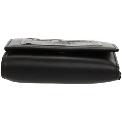 Pre-owned Dolce & Gabbana Black Leather Wallet (tri-fold) ()